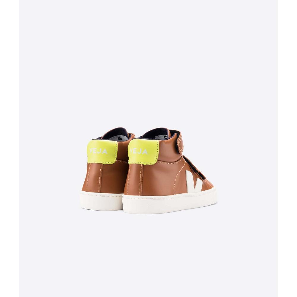 Coffee Kids' Veja ESPLAR MID LEATHER High Tops | AU 678AHK